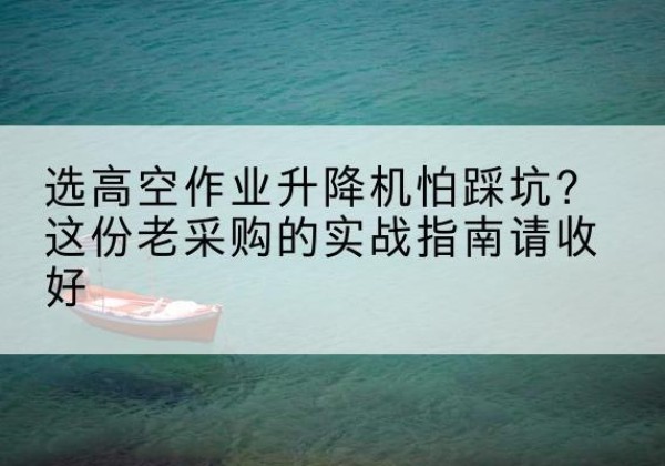 怀化高空作业升降机厂家推荐-选高空作业升降机怕踩坑？这份老采购的实战指南请收好